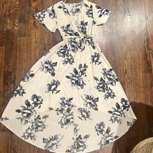 Cream High-Low Dress